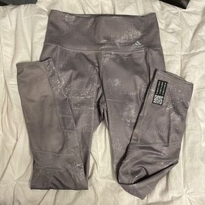 Adidas grey and white leggings